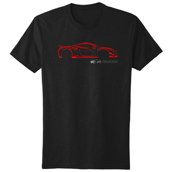 海外限定スパイク販売 80Eighty® Rosso Shirt Silhouette トップス
