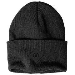 80eighty® All Black Patch Beanie