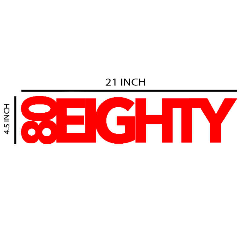 80Eighty® Red Decal