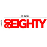 80Eighty® Red Decal