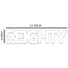 80Eighty® White Decal