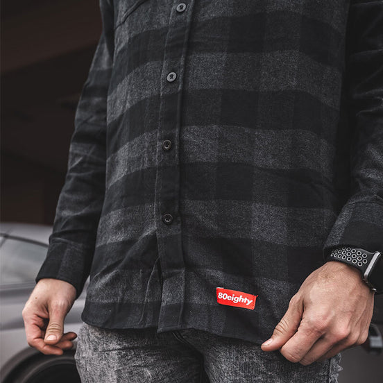 80Eighty® Charcoal-Black Flannel