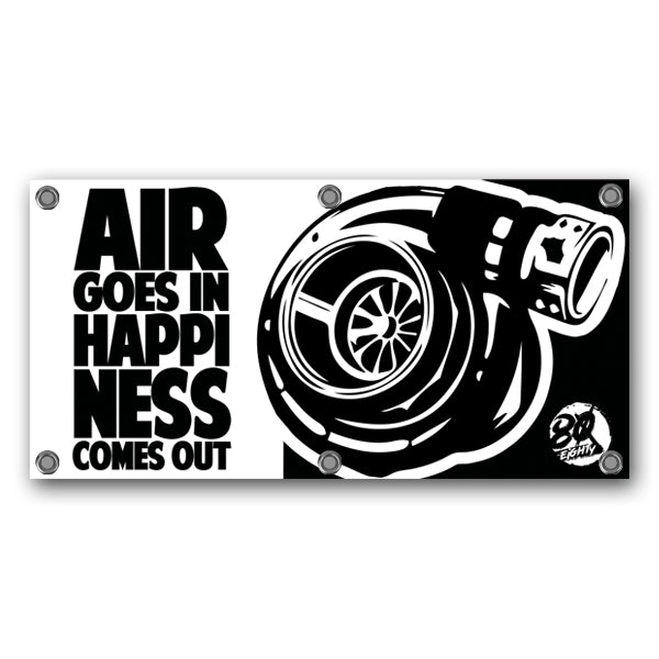 80Eighty® Air & Happiness Banner - Black