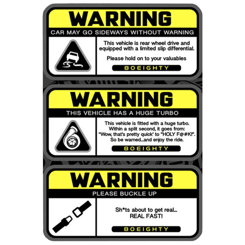 80Eighty® Warning Sticker Pack